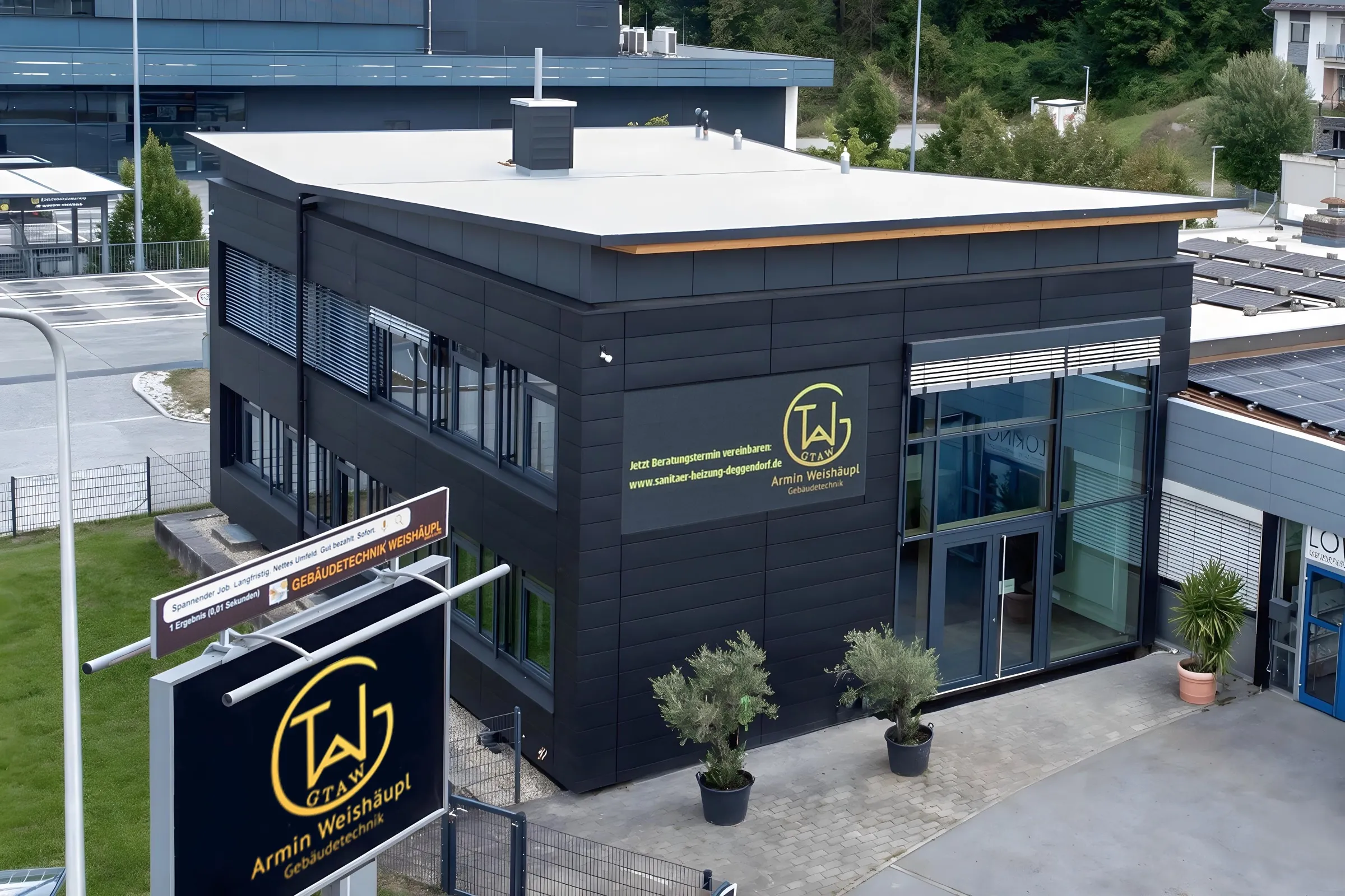 Luftaufnahme des GTAW-Firmensitzes in Deggendorf